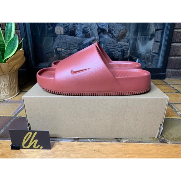 Women’s 10 Nike Calm Slides “Rugged Orange” Slide Sandals DX4816-800 - Picture 1 of 7